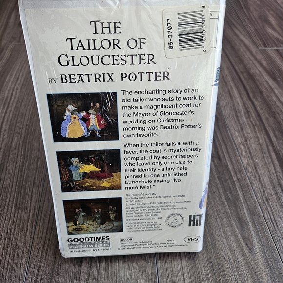 NIB Beatrix Potter Peter Rabbit and Friends The Tailor of Gloucester VHS - Picture 2 of 3